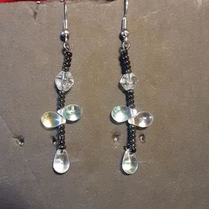 Hand beaded earrings.